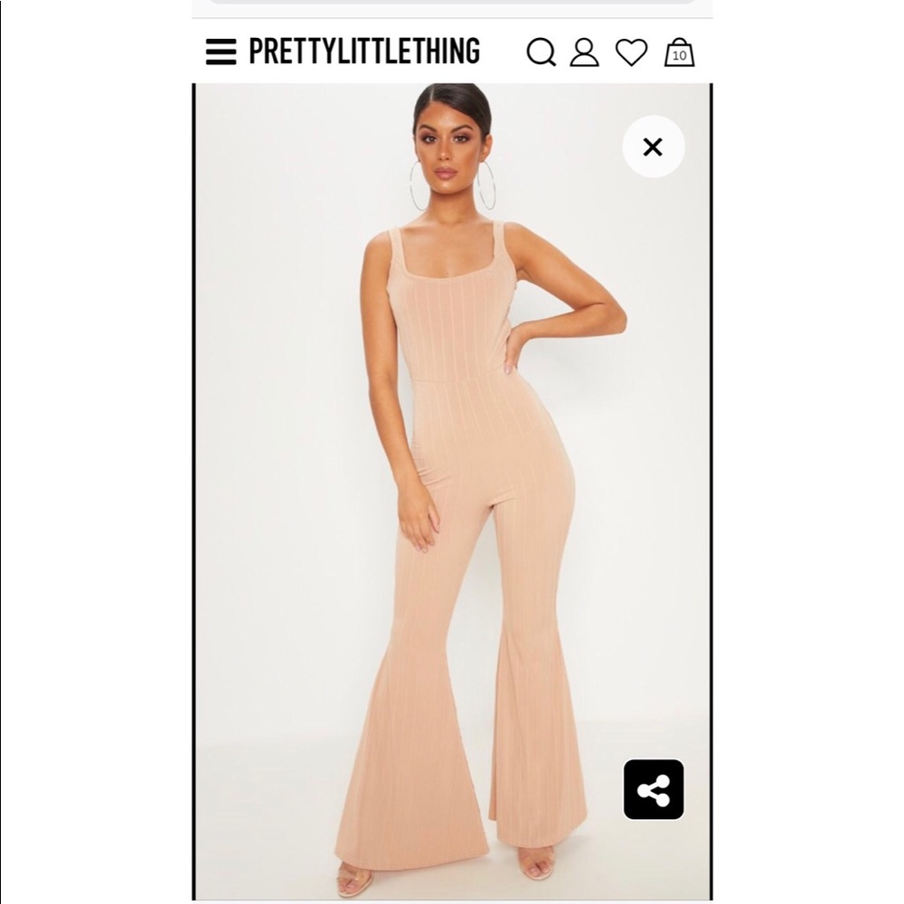 pretty little thing flare jumpsuit